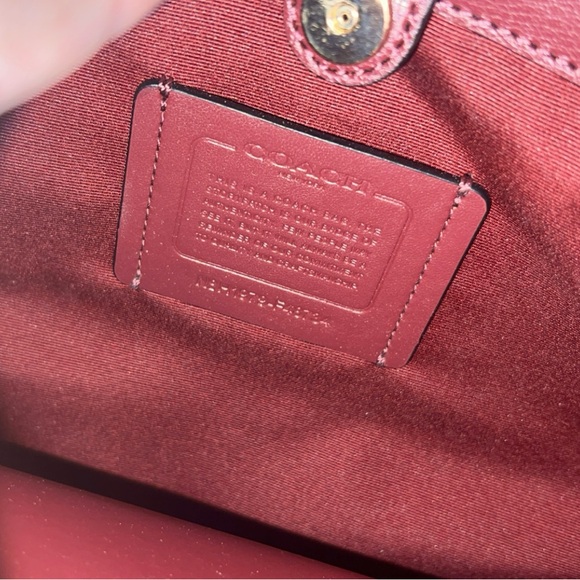 COACH Avenue Caryall Metallic Plum Shoulder Bag